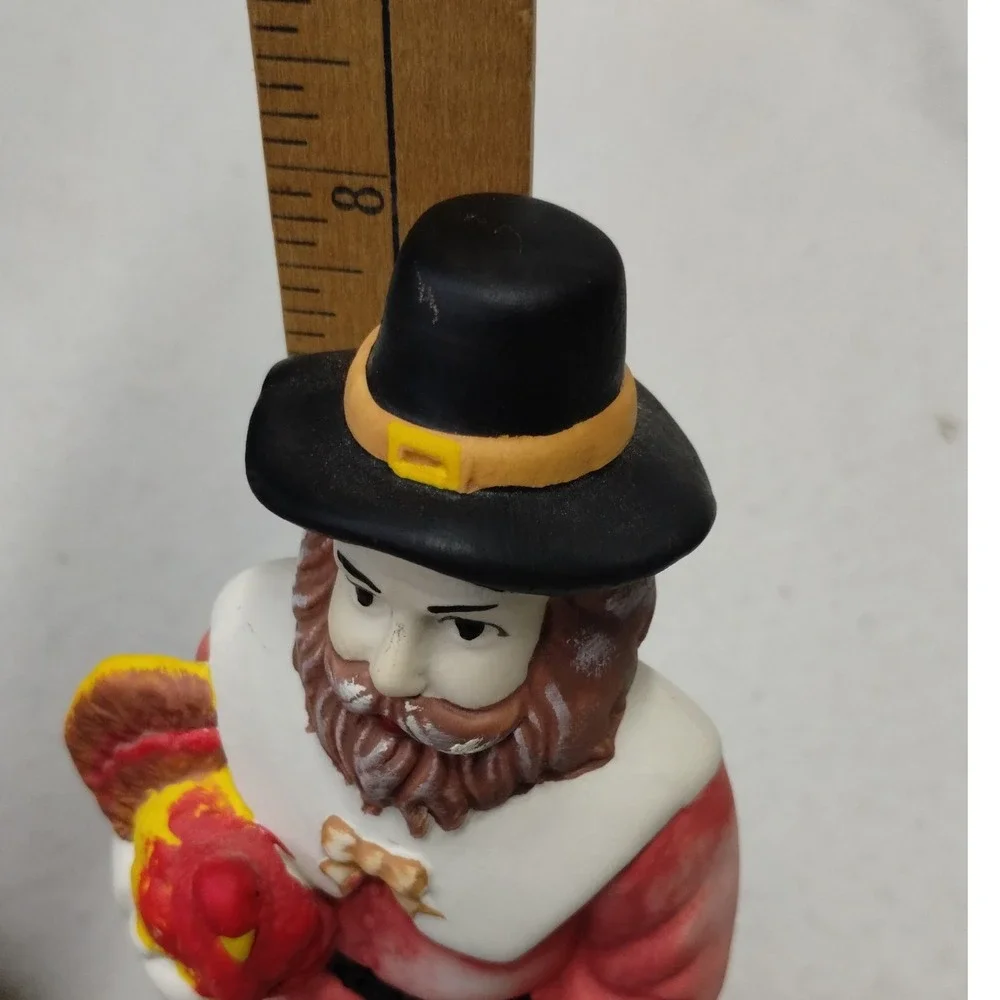 Thanksgiving Pilgrim Figurine Set Couple Harvest‎ Fall Farmhouse Holiday Decor
